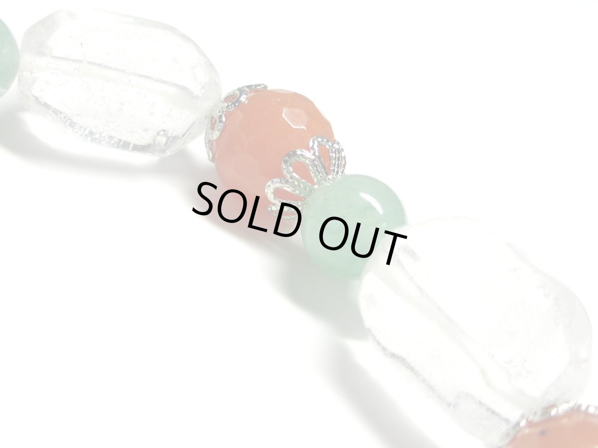 画像3: メノウブレス・水晶・インドヒスイ・翡翠 (3)