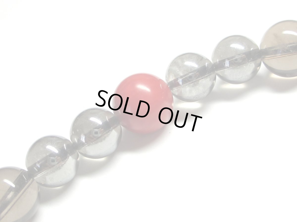 画像3: 五福天珠ブレス・珊瑚(染め)・水晶・コーラル (3)