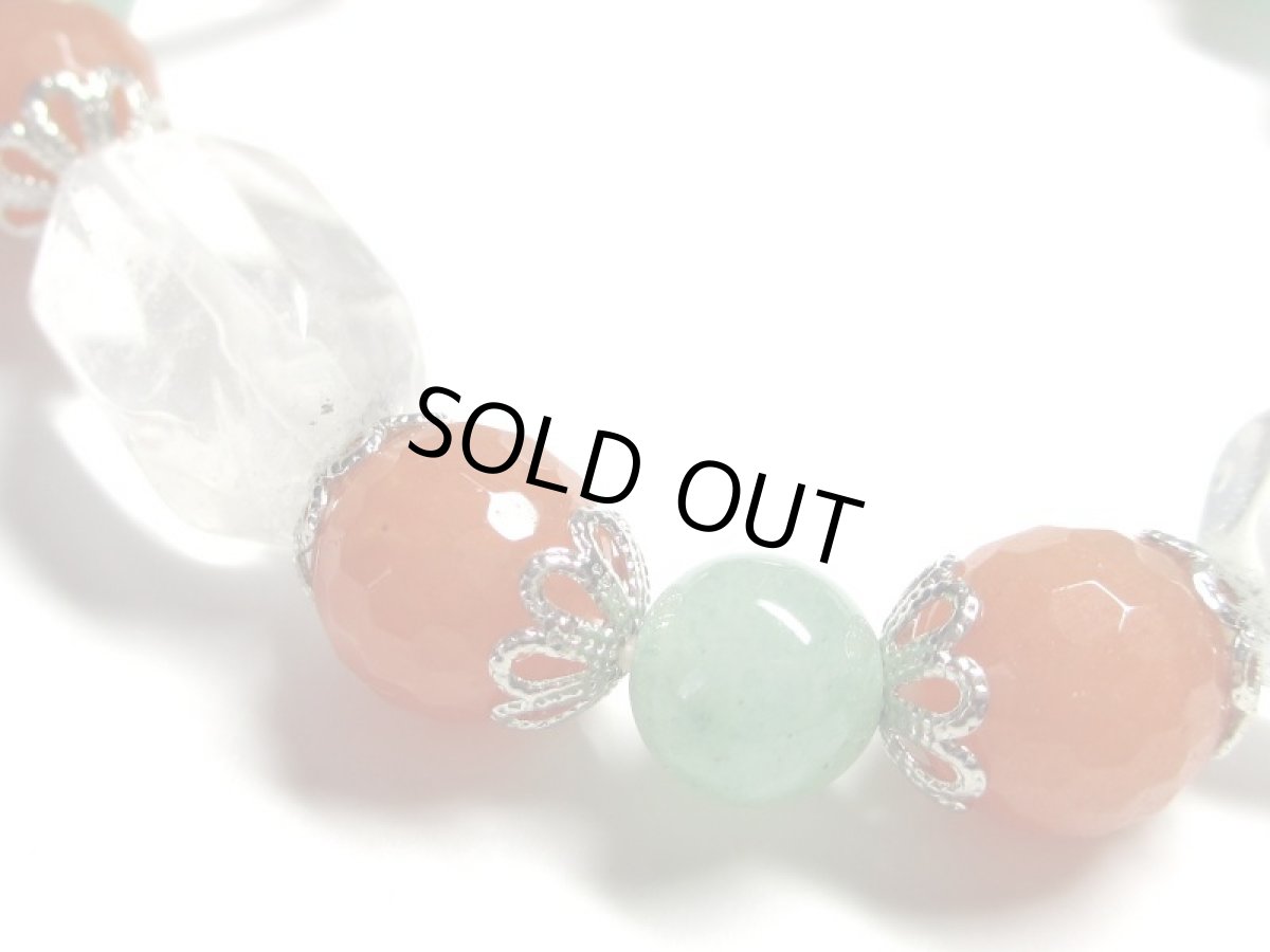 画像2: メノウブレス・水晶・インドヒスイ・翡翠 (2)