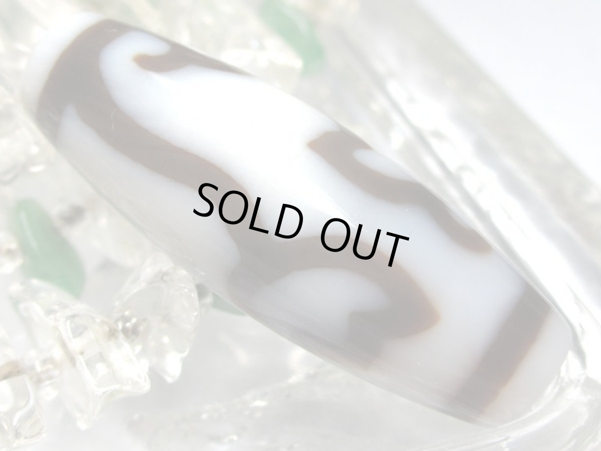 画像5: 黒朱砂・水蓮花天珠 38mm (5)