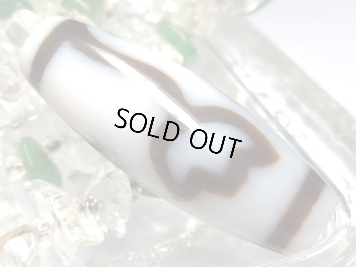 画像3: 黒朱砂・水蓮花天珠 38mm (3)