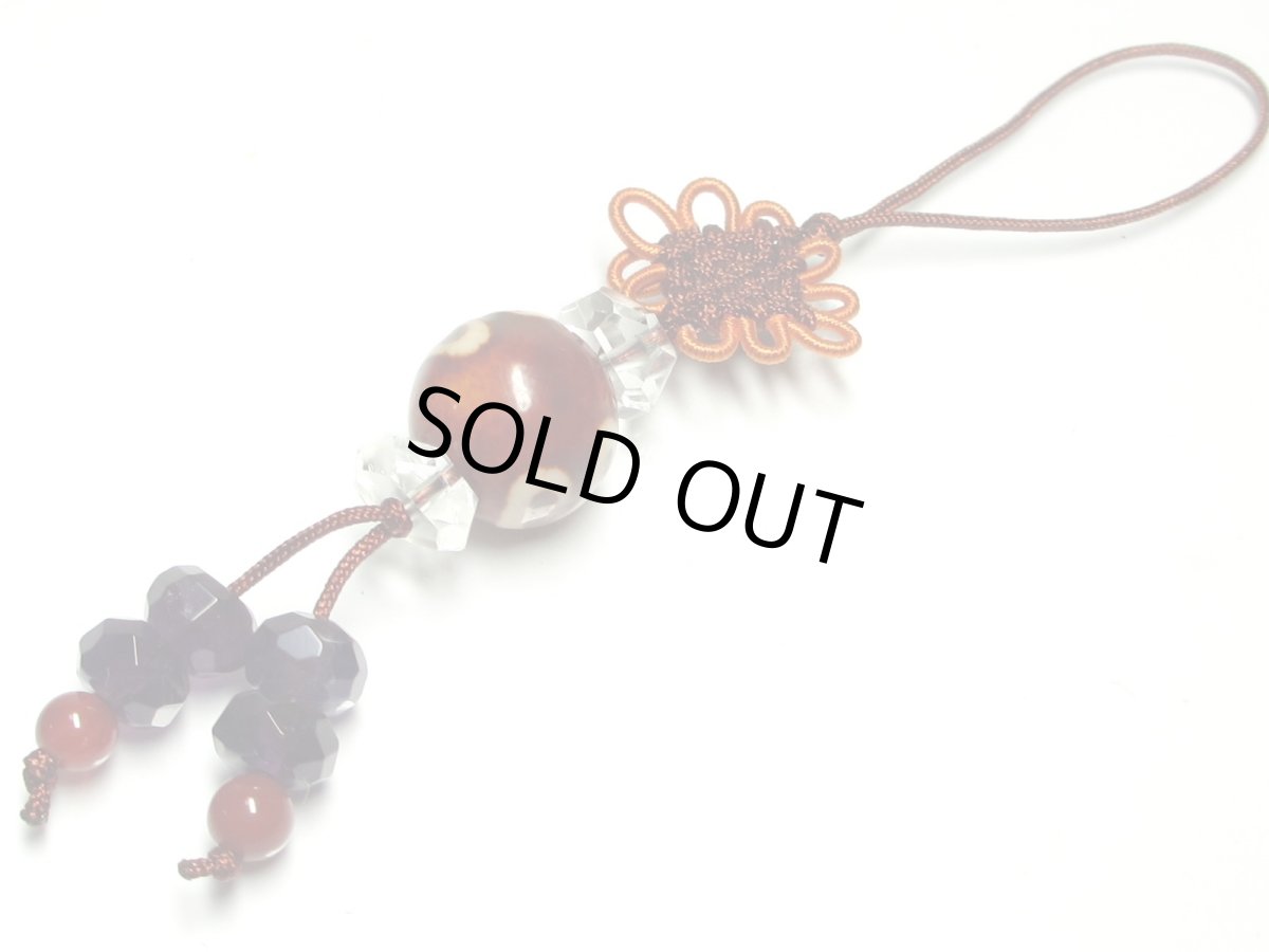 画像3: 赤龍紋水蓮花天珠ストラップ (3)