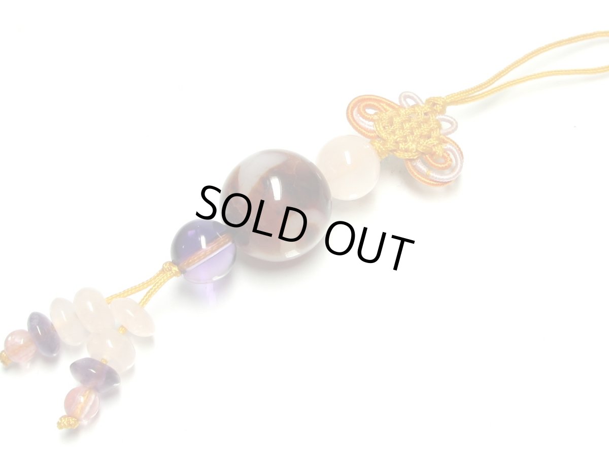 画像3: 龍紋閃電五眼天珠ストラップ (3)