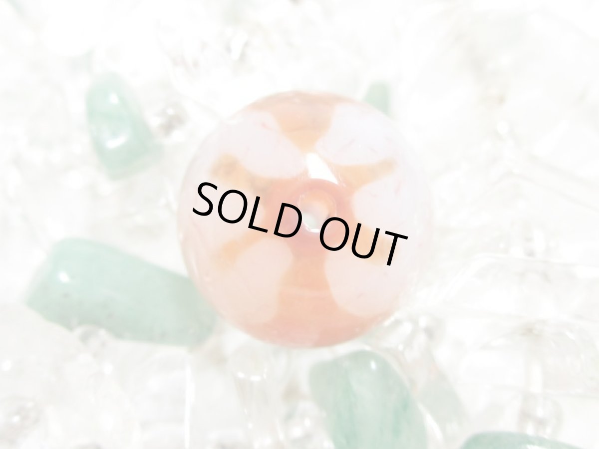 画像4: 紅鱗紋丸型・双寿天珠 14mm (4)