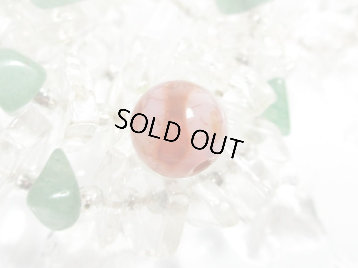 画像3: 紅鱗紋丸型・如意樹天珠（緑度母） 10mm (3)