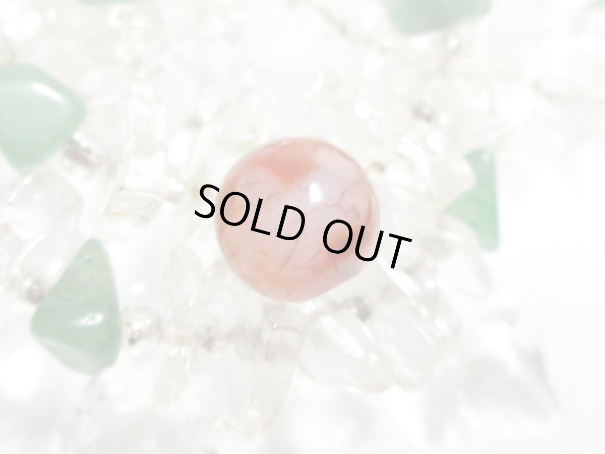 画像2: 紅鱗紋丸型・如意樹天珠（緑度母） 10mm (2)