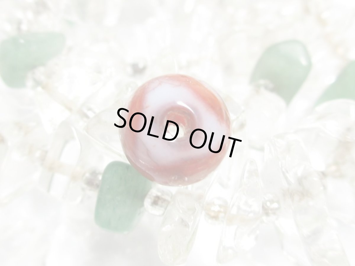 画像4: 紅鱗紋丸型・三眼天珠 10mm (4)