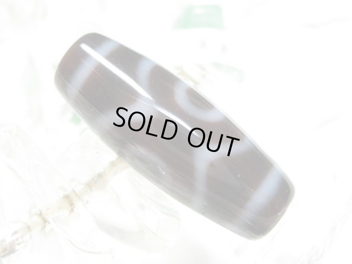 画像2: 黒地至純・三眼天珠 20mm (2)