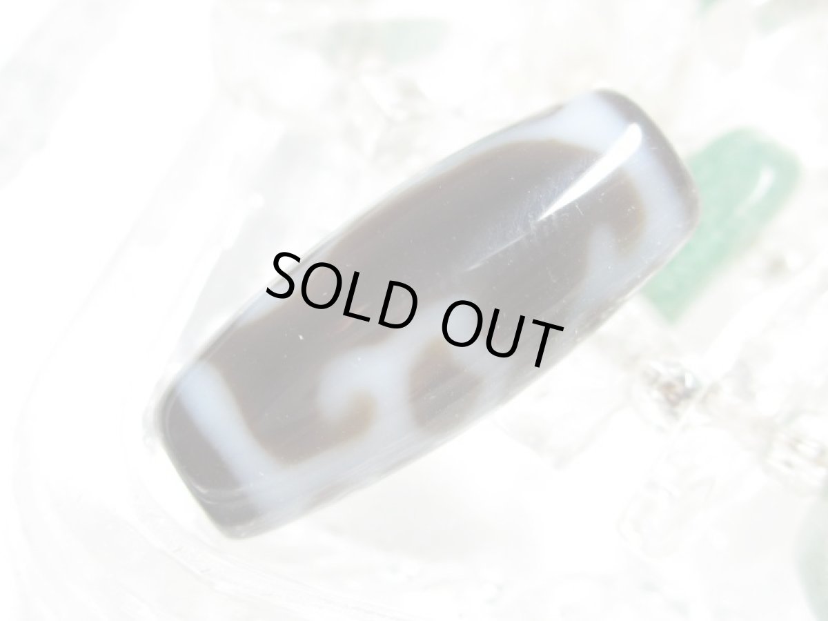 画像3: 黒地至純・水蓮花天珠 20mm (3)