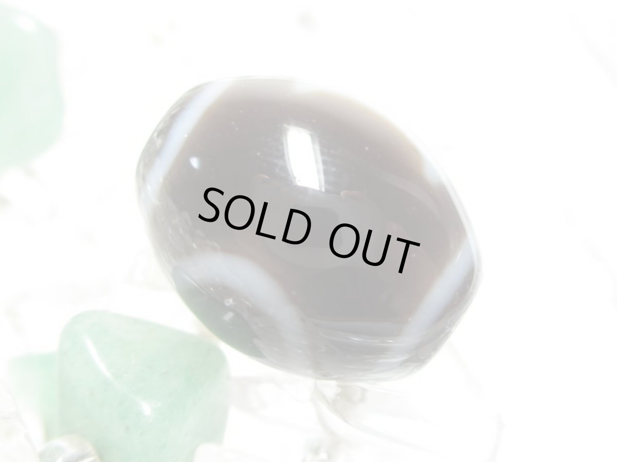 画像2: 黒地至純・日月天珠 15mm (2)