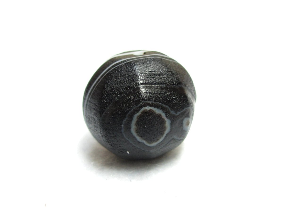 画像1: 天然線天珠カット 13mm (1)
