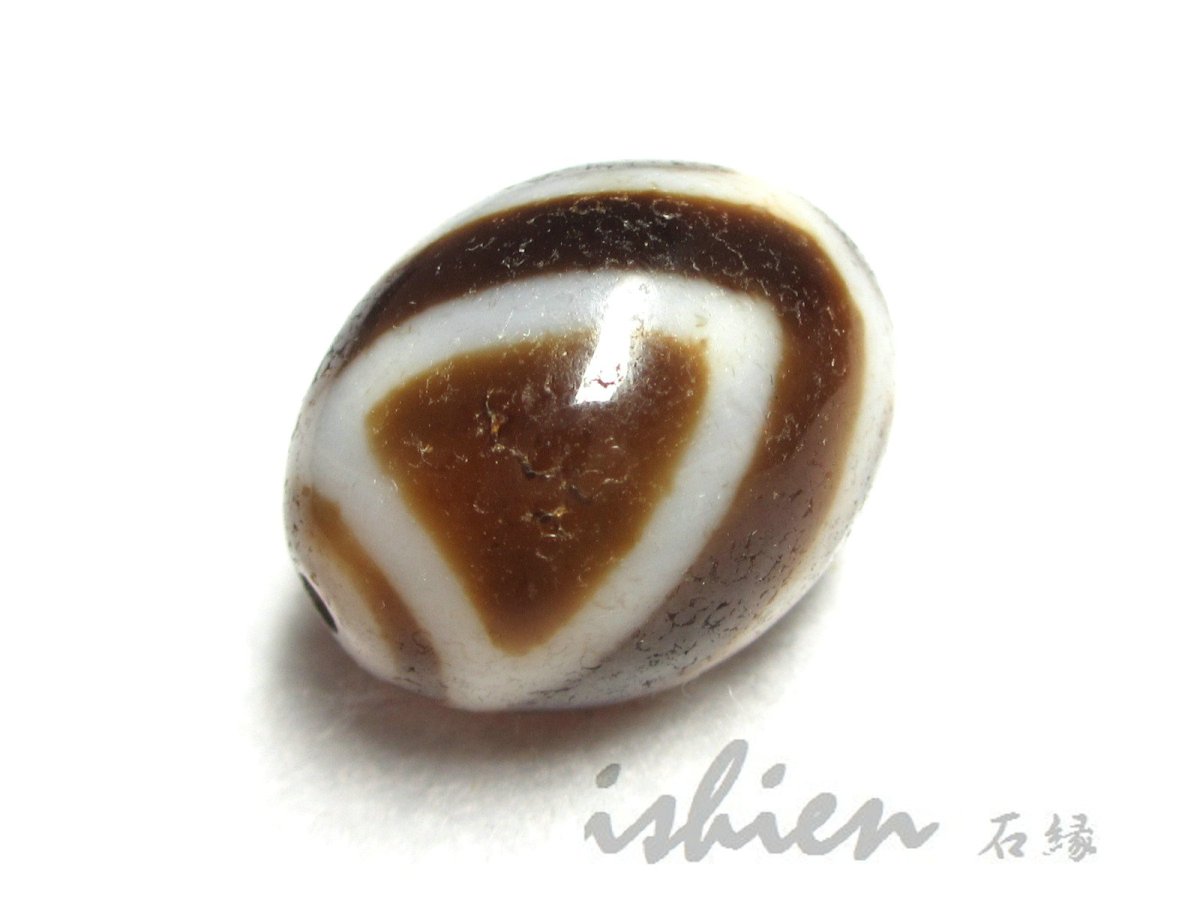 画像1: 至純風化紋・山形天珠 23mm (1)