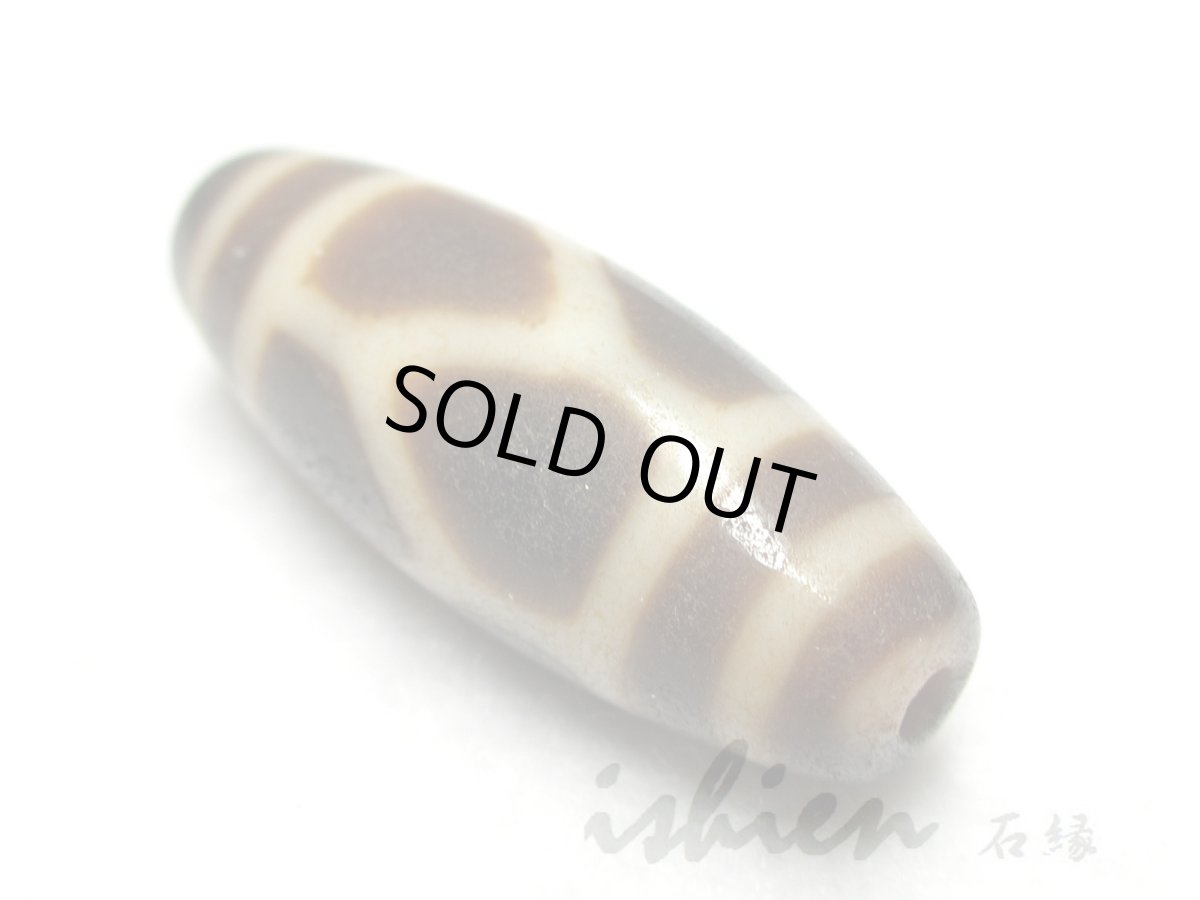 画像4: 至純風化紋・亀甲長壽天珠 30mm (4)