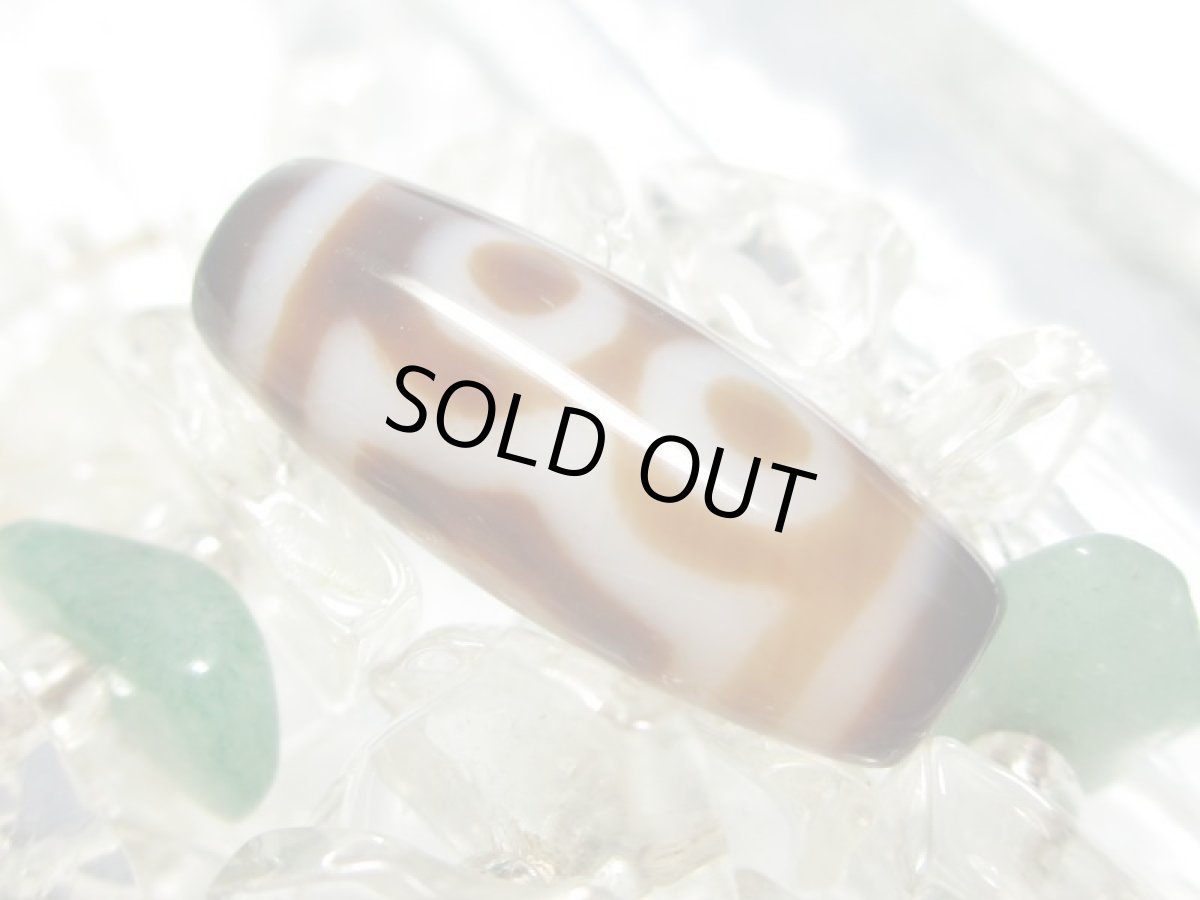 画像2: 黒地至純・五眼天珠 20mm (2)