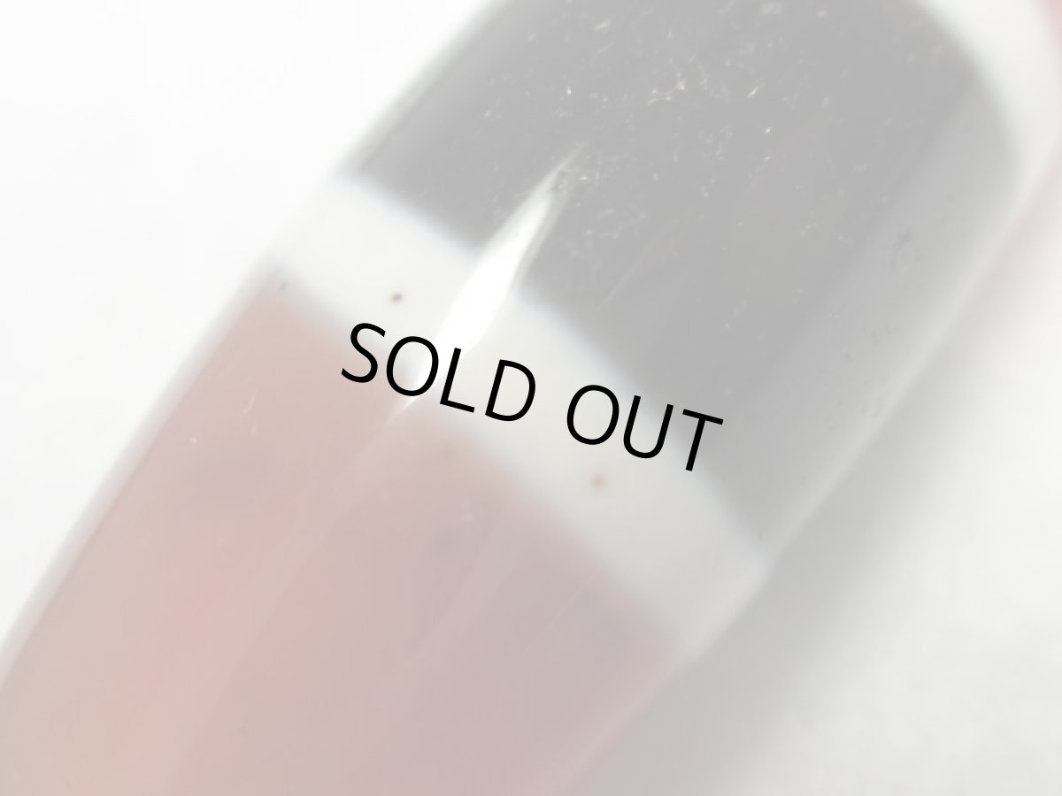 画像5: 黒・紅朱砂・三色線天珠 34mm (5)