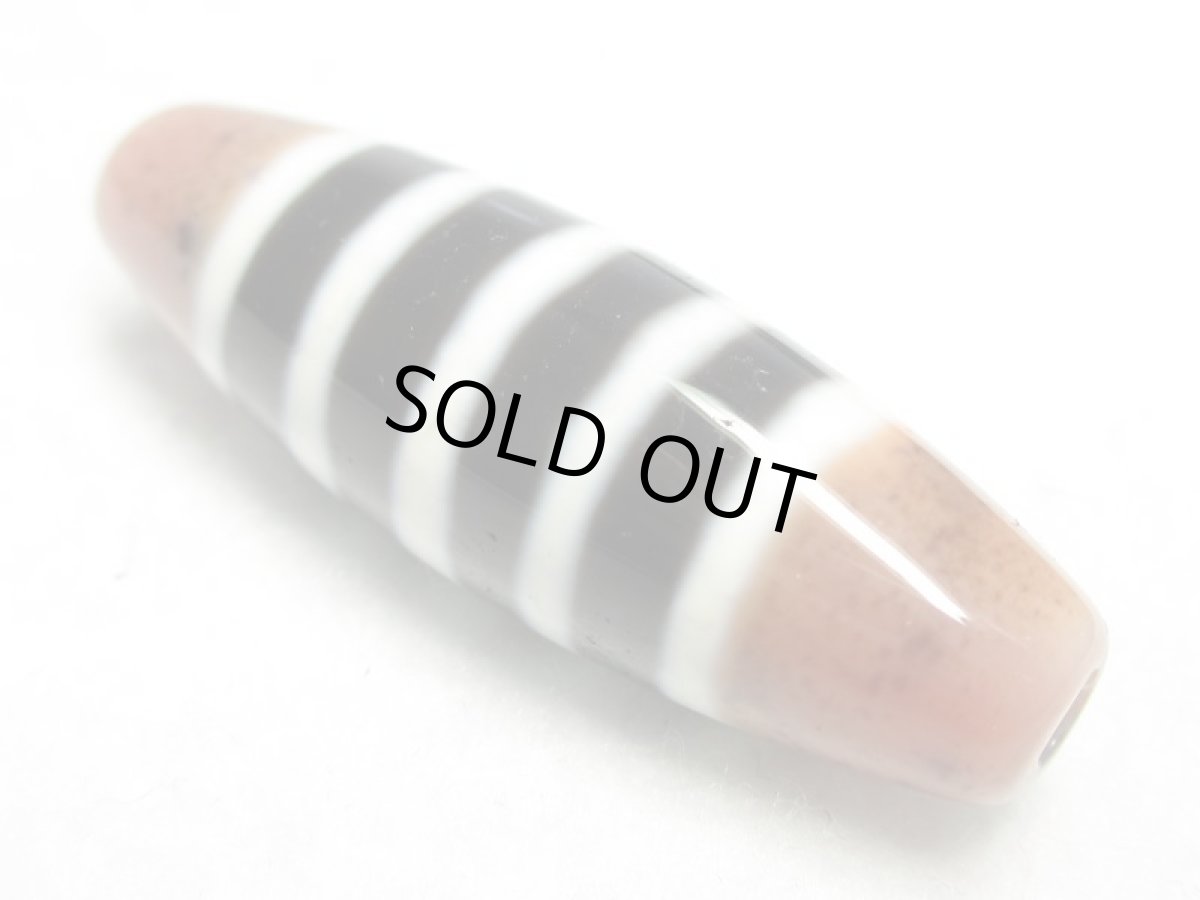 画像2: 至純天珠・三色線天珠 37mm (2)