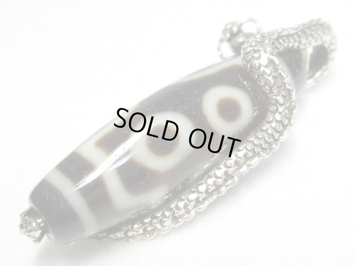 画像3: 黒地至純・七眼天珠 ネックレストップ (3)