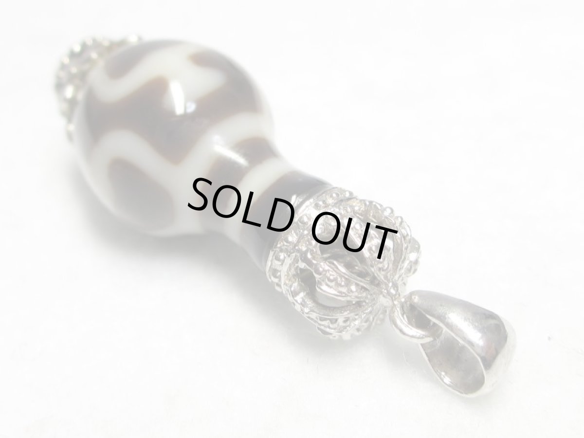 画像4: 黒地至純・宝瓶天珠　ネックレストップ (4)