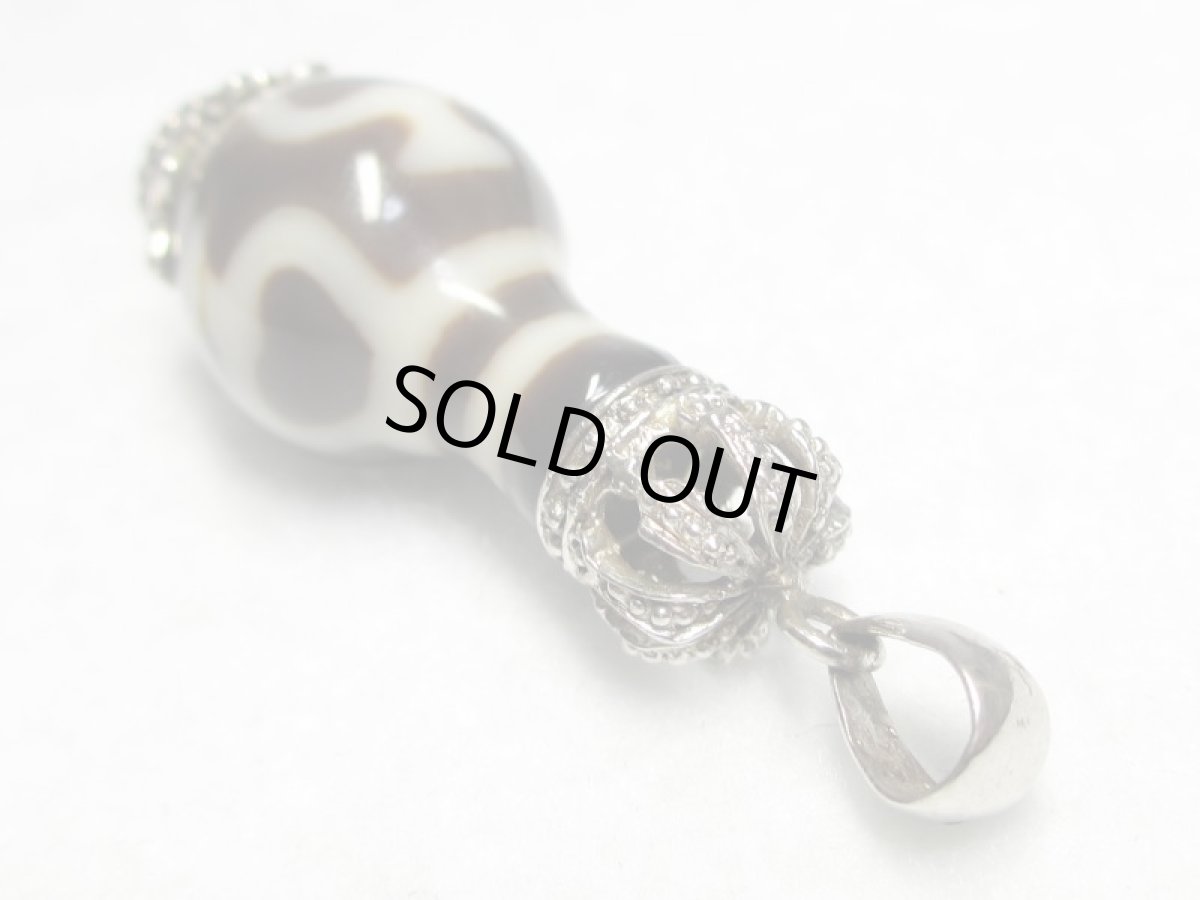 画像4: 黒地至純・宝瓶天珠　ネックレストップ (4)