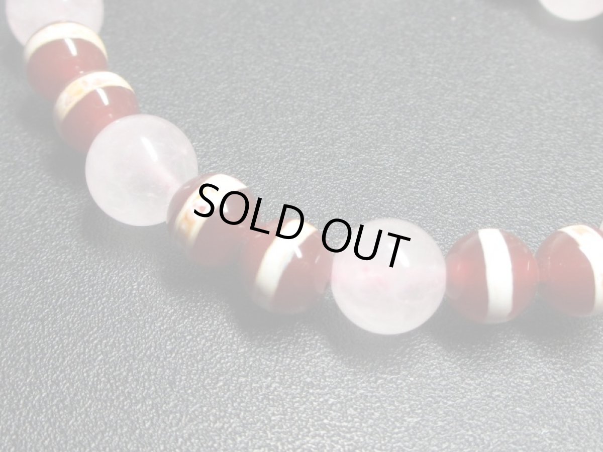 画像3: 線天珠・ローズクォーツブレスレット (3)