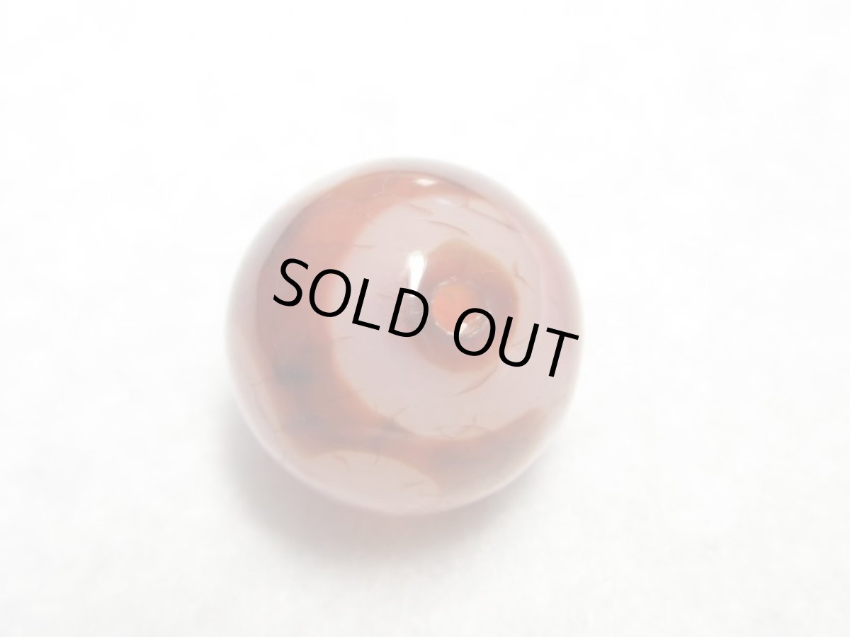 画像5: 紅鱗紋丸型・如意樹（緑度母）天珠 14mm (5)