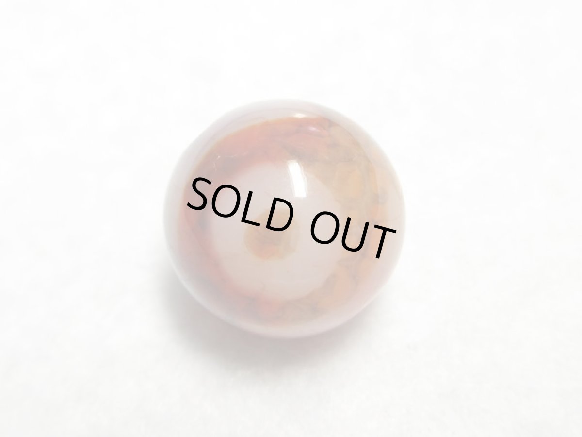 画像3: 紅鱗紋丸型・三眼天珠・14mm (3)