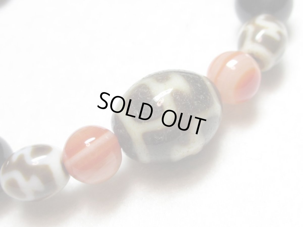 画像2: 風化龍鱗宝瓶天珠ブレス・ルチル【130711】  (2)