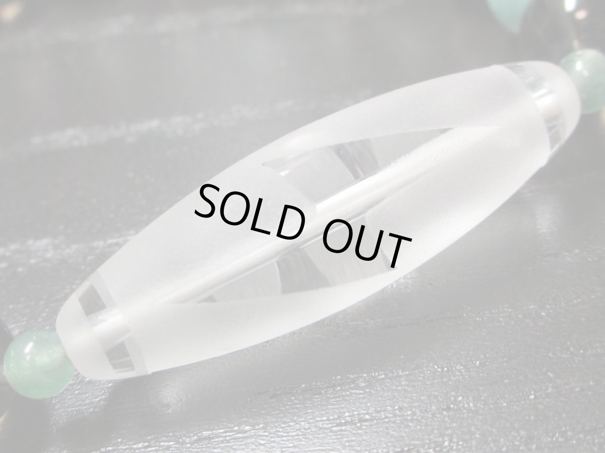 画像2: 水晶閃電五眼天珠ブレス【130712】  (2)