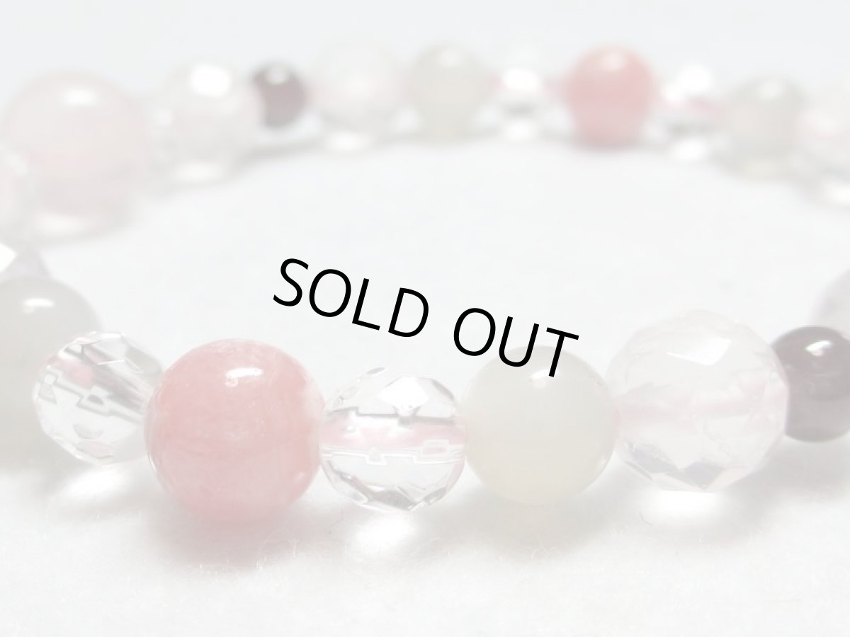 画像3: インカローズブレス・水晶・ローズクォーツ・・ガーネット・月長石【130713】  (3)