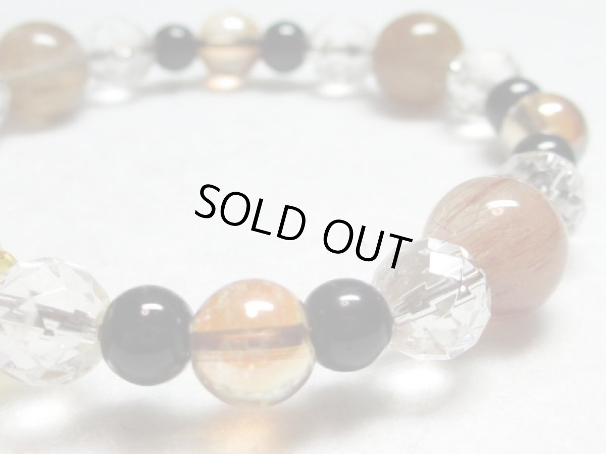 画像4: 彫刻金龍水晶ブレス・水晶・ルチル【130713】  (4)