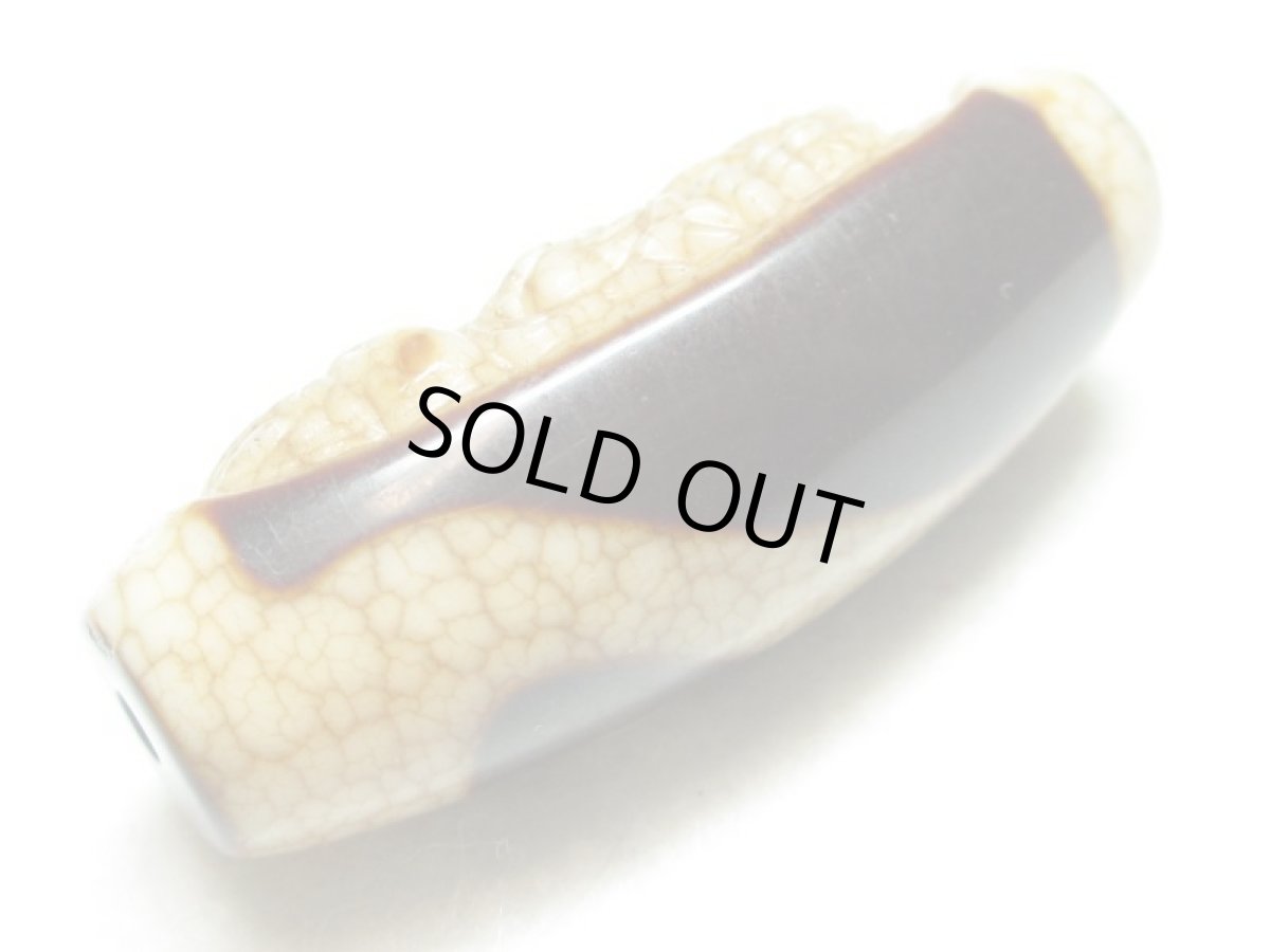 画像3: 火供天珠・大日如来彫刻天珠 如意天珠 40mm (3)