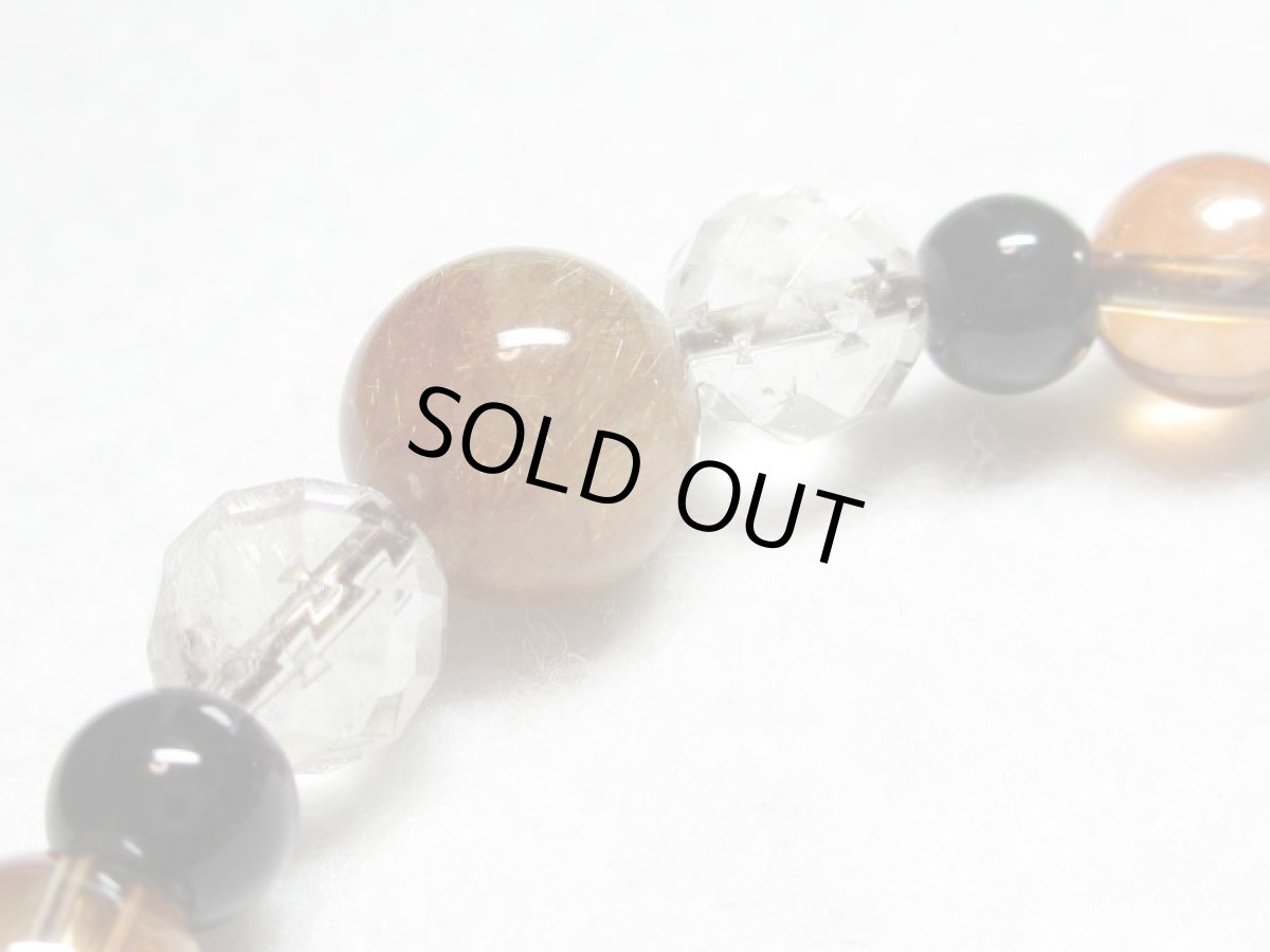 画像3: 彫刻金龍水晶ブレス・水晶・ルチル【130713】  (3)