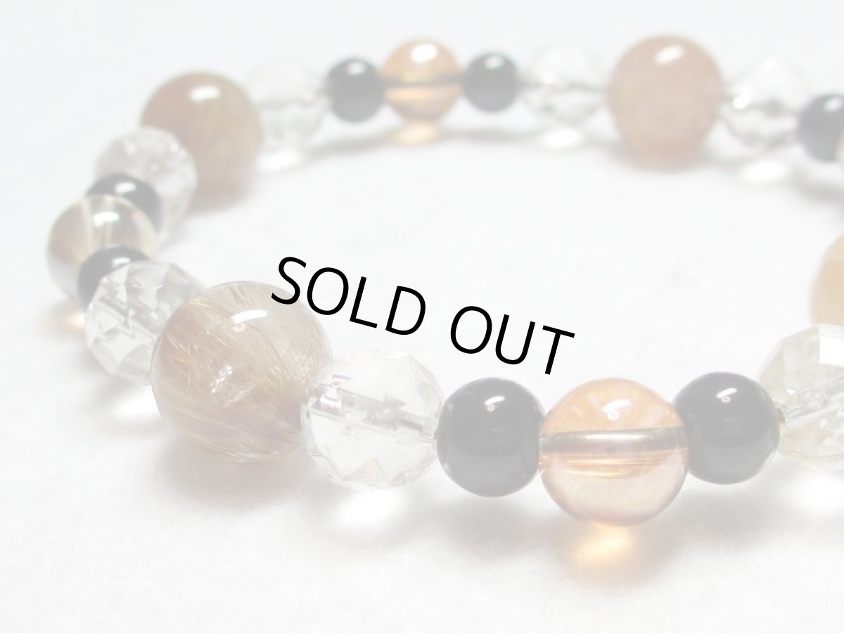 画像5: 彫刻金龍水晶ブレス・水晶・ルチル【130713】  (5)