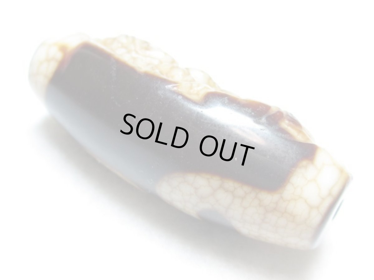 画像2: 火供天珠・大日如来彫刻天珠 如意天珠 40mm (2)