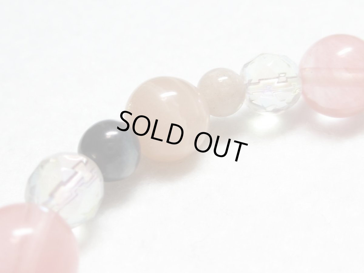 画像2: 月長石ブレス・水晶・【130713】  (2)