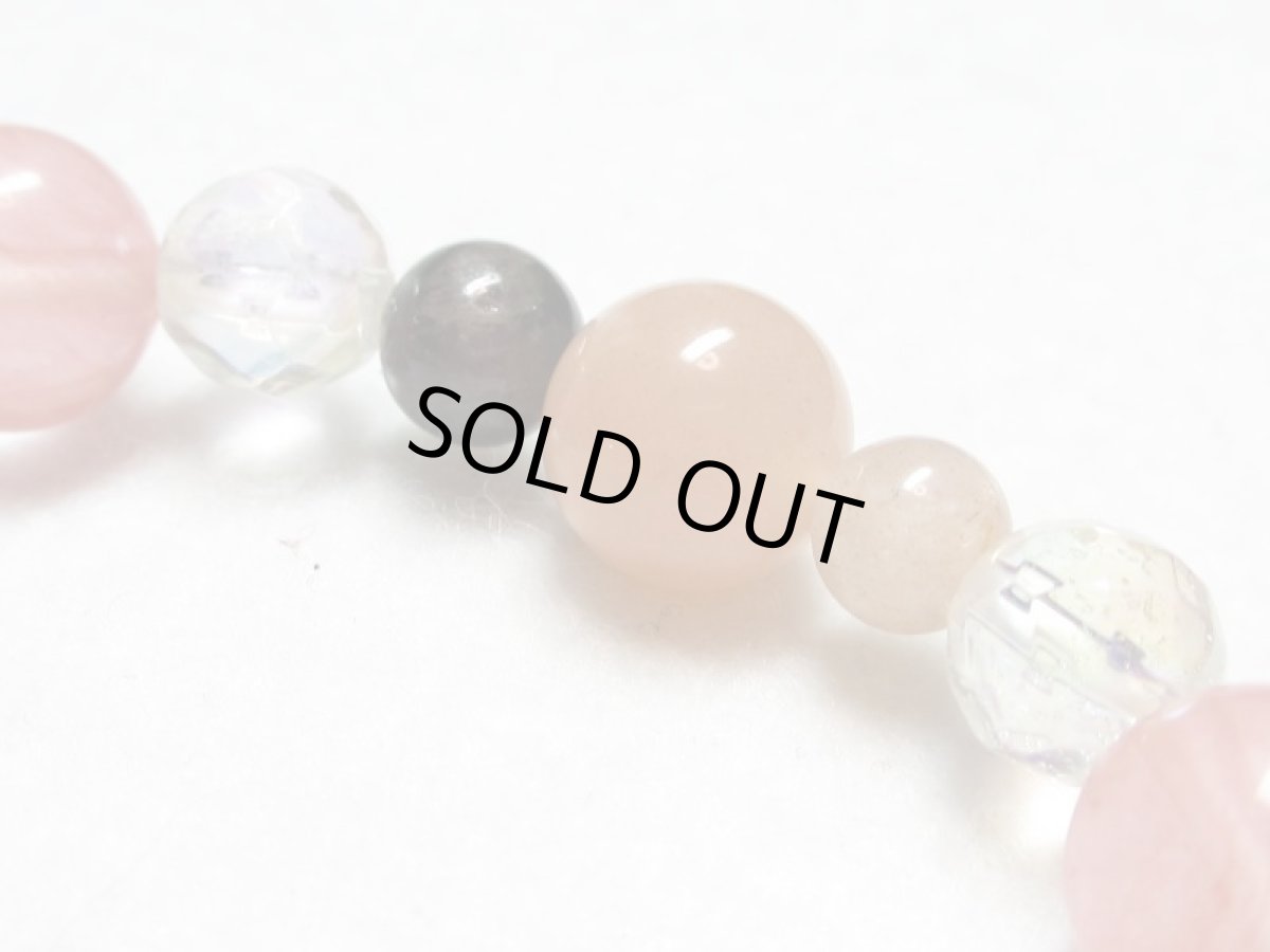 画像3: 月長石ブレス・水晶・【130713】  (3)