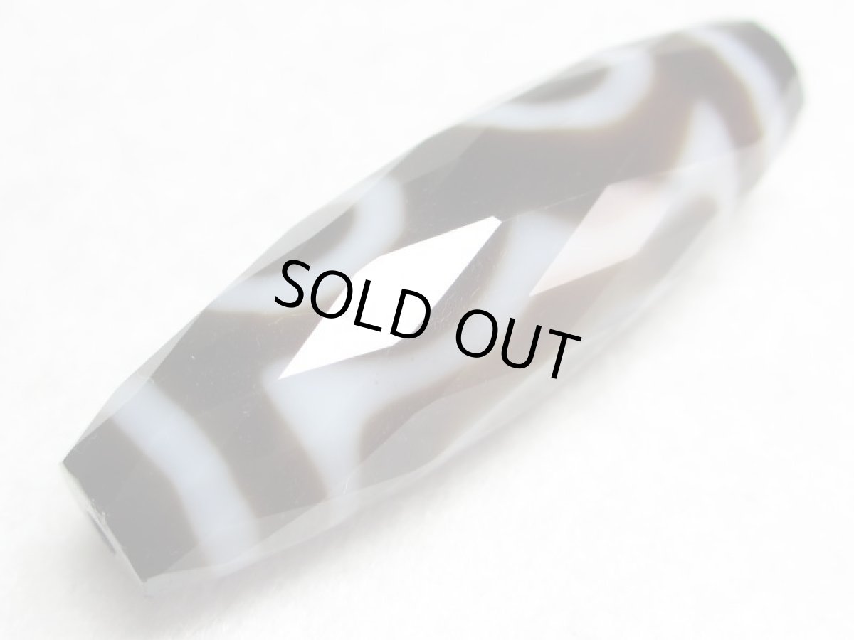 画像3: 黒地至純・多面カット仏心三眼天珠 37mm (3)