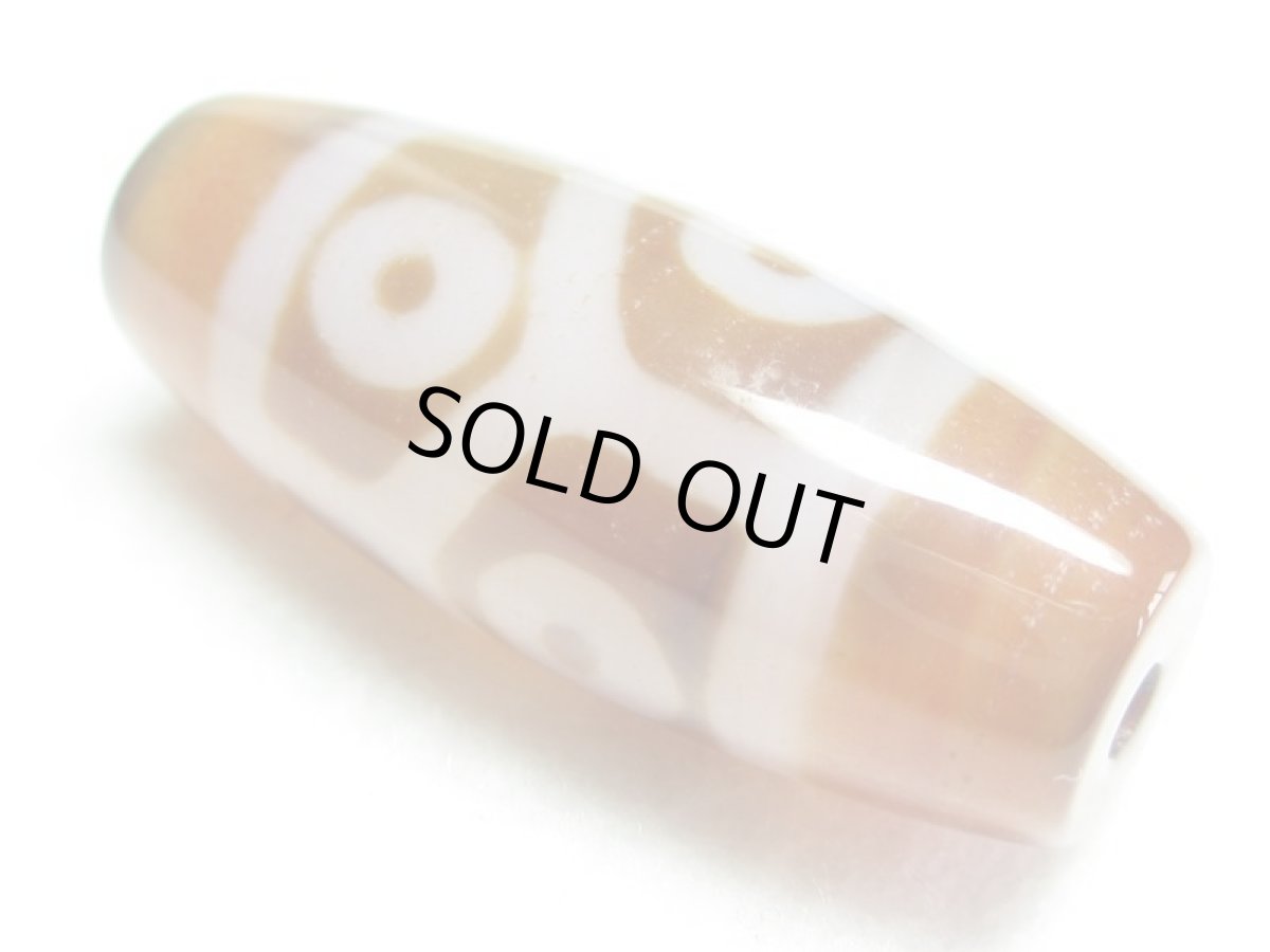 画像2: 三色天珠・六眼亀甲長壽天珠 36mm (2)