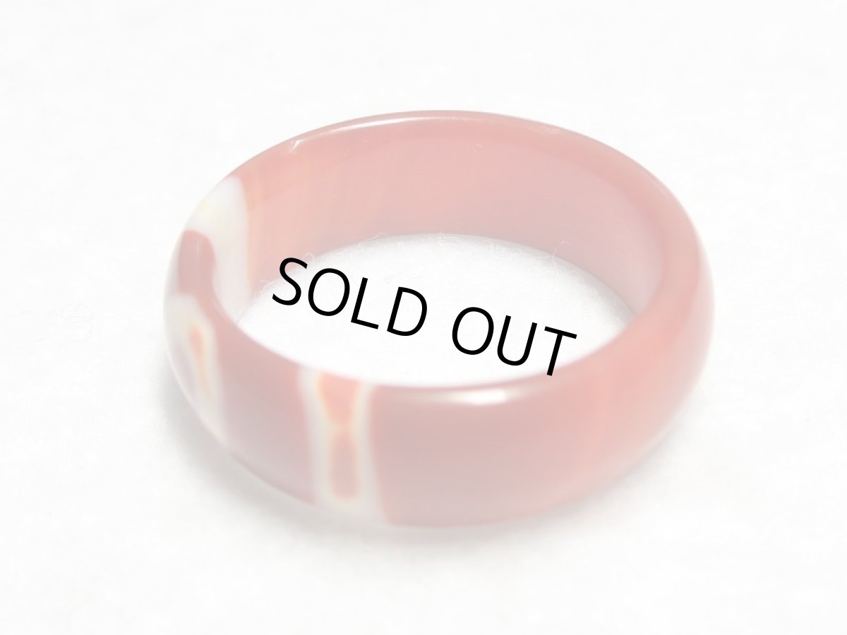 画像4: 老鉱朱砂紅天珠・一眼天珠指輪 リング 19号 (4)