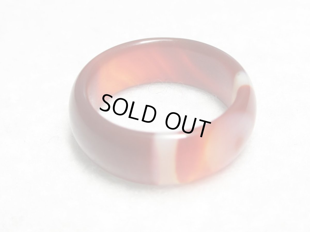 画像2: 老鉱朱砂紅天珠・一眼天珠指輪 リング 17mm (2)