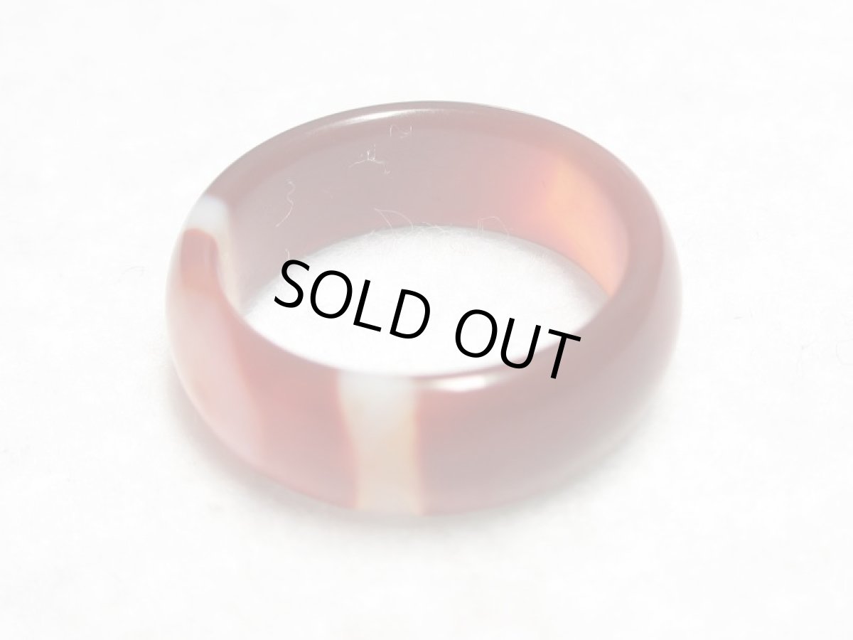 画像3: 老鉱朱砂紅天珠・一眼天珠指輪 リング 17mm (3)