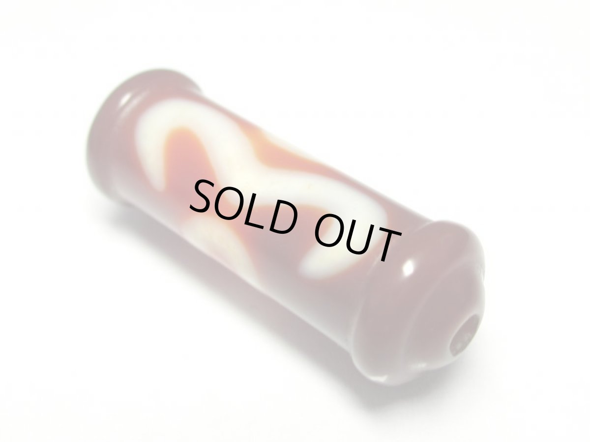 画像2: 老鉱朱砂紅・二眼大鵬鳥天珠 28mm (2)