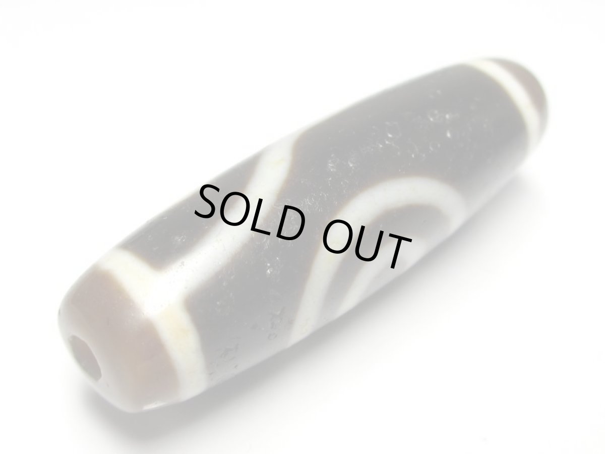 画像3: 風化龍鱗・二眼山水天珠 40mm (3)