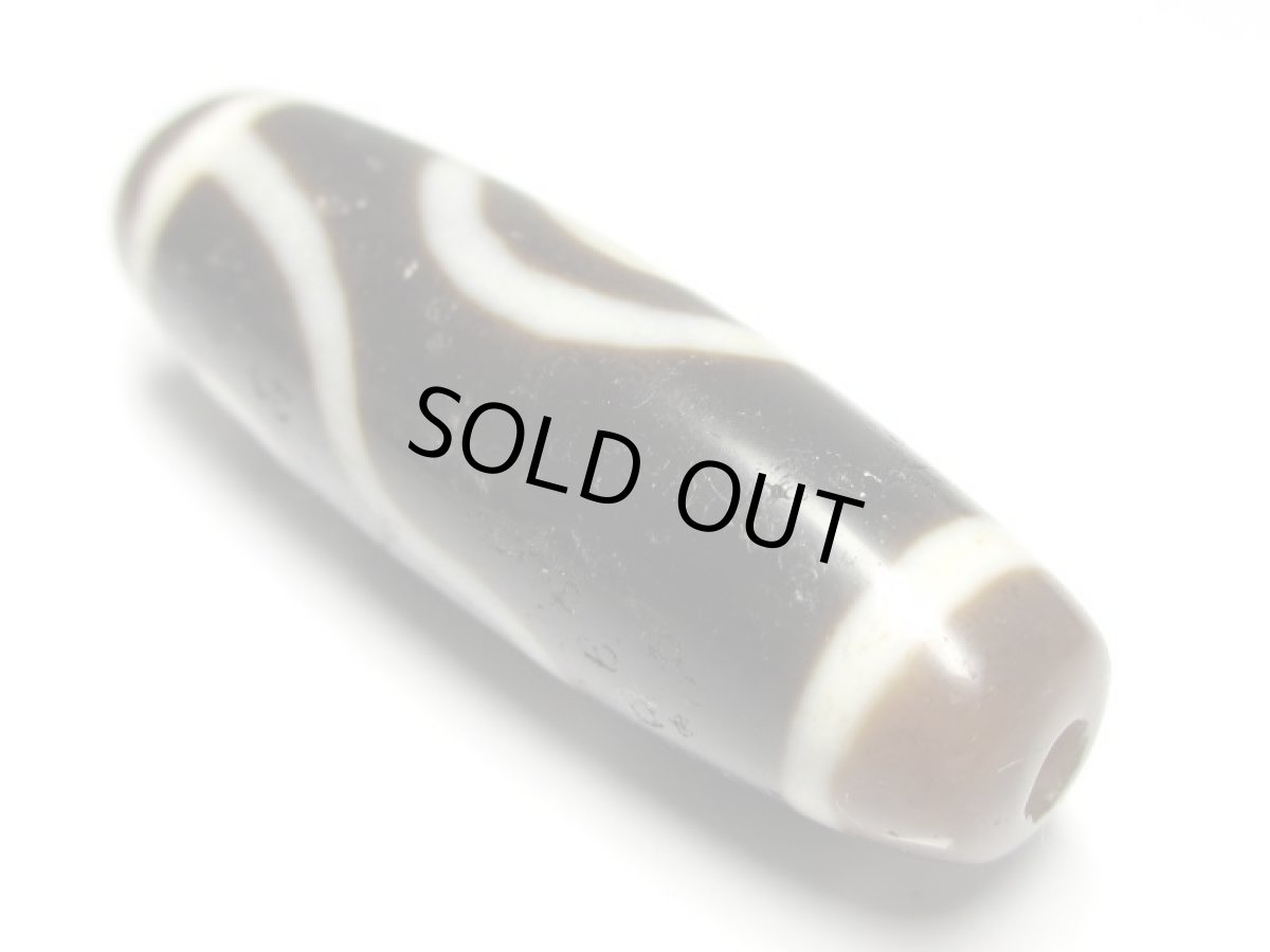 画像4: 風化龍鱗・二眼山水天珠 40mm (4)