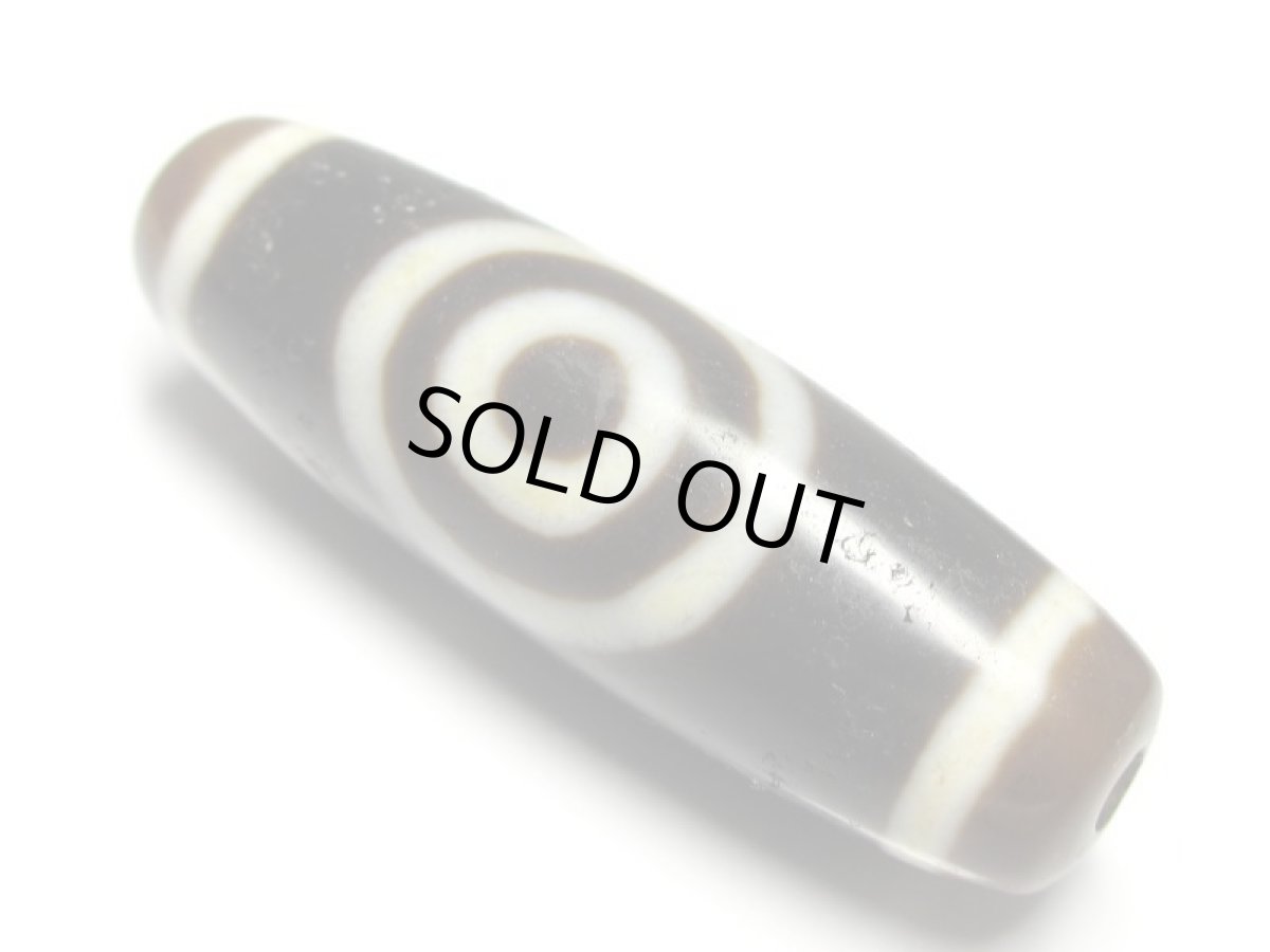 画像2: 風化龍鱗・二眼山水天珠 40mm (2)