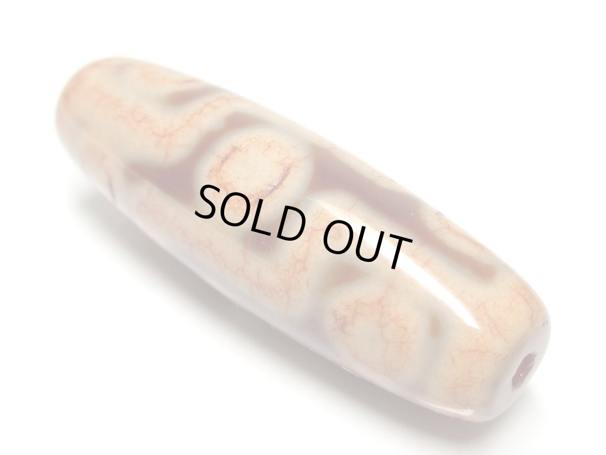 画像4: 老鉱朱砂紅・九眼天珠 45mm (4)