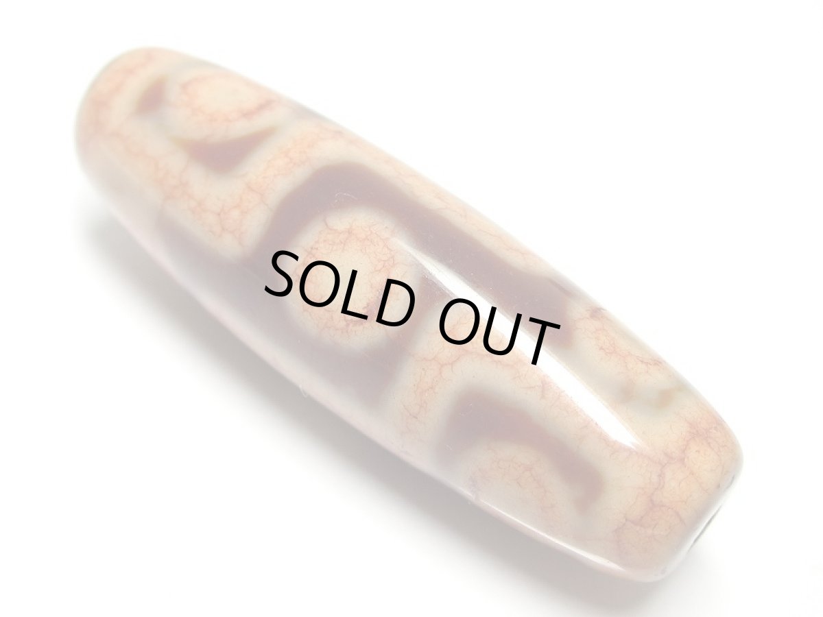 画像2: 老鉱朱砂紅・九眼天珠 45mm (2)