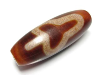紅朱砂金銭鈎 金銭鉤天珠 - 石縁パワーストーン専門店