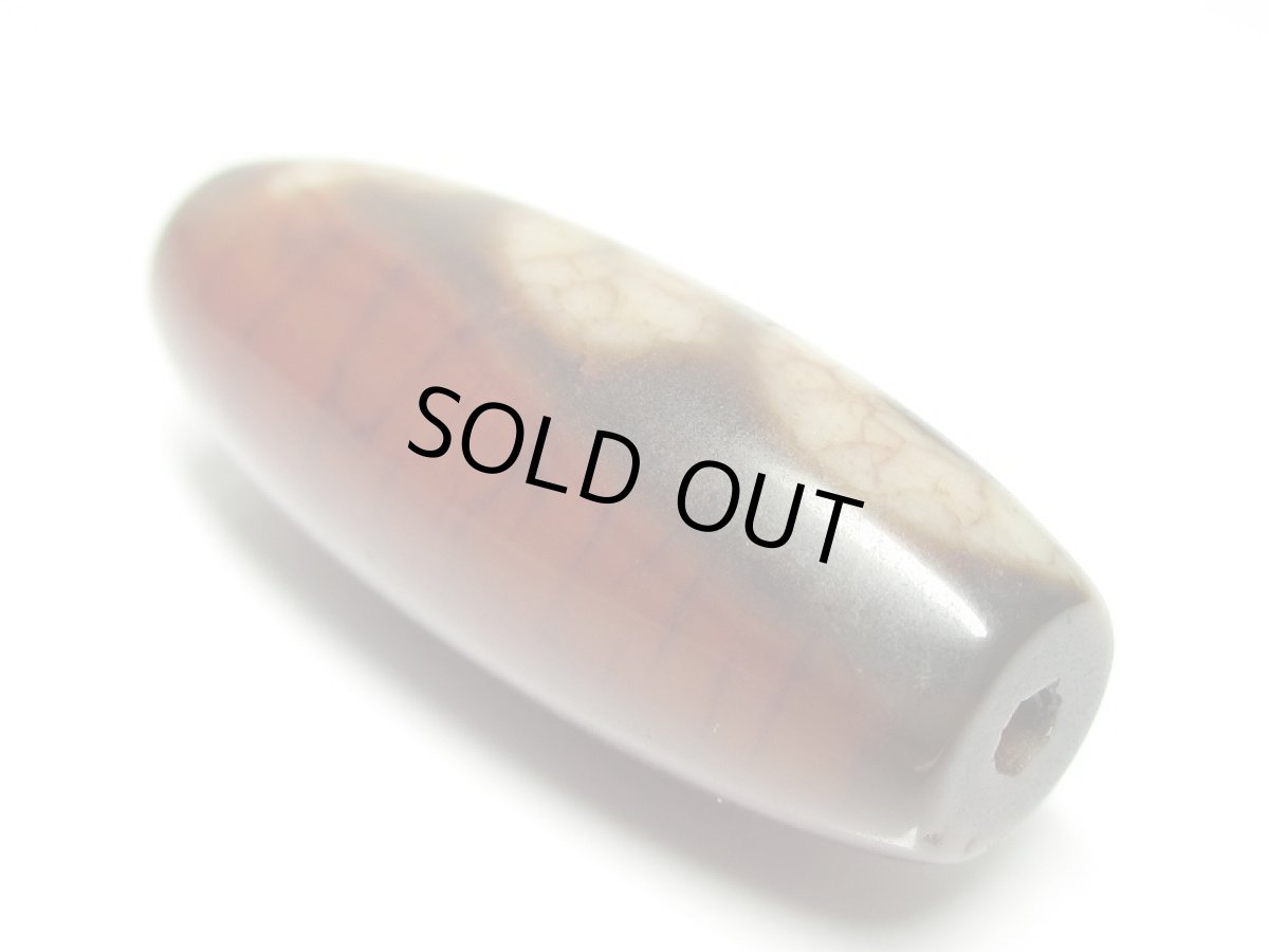 画像4: 老鉱朱砂紅・日月星天珠 (4)