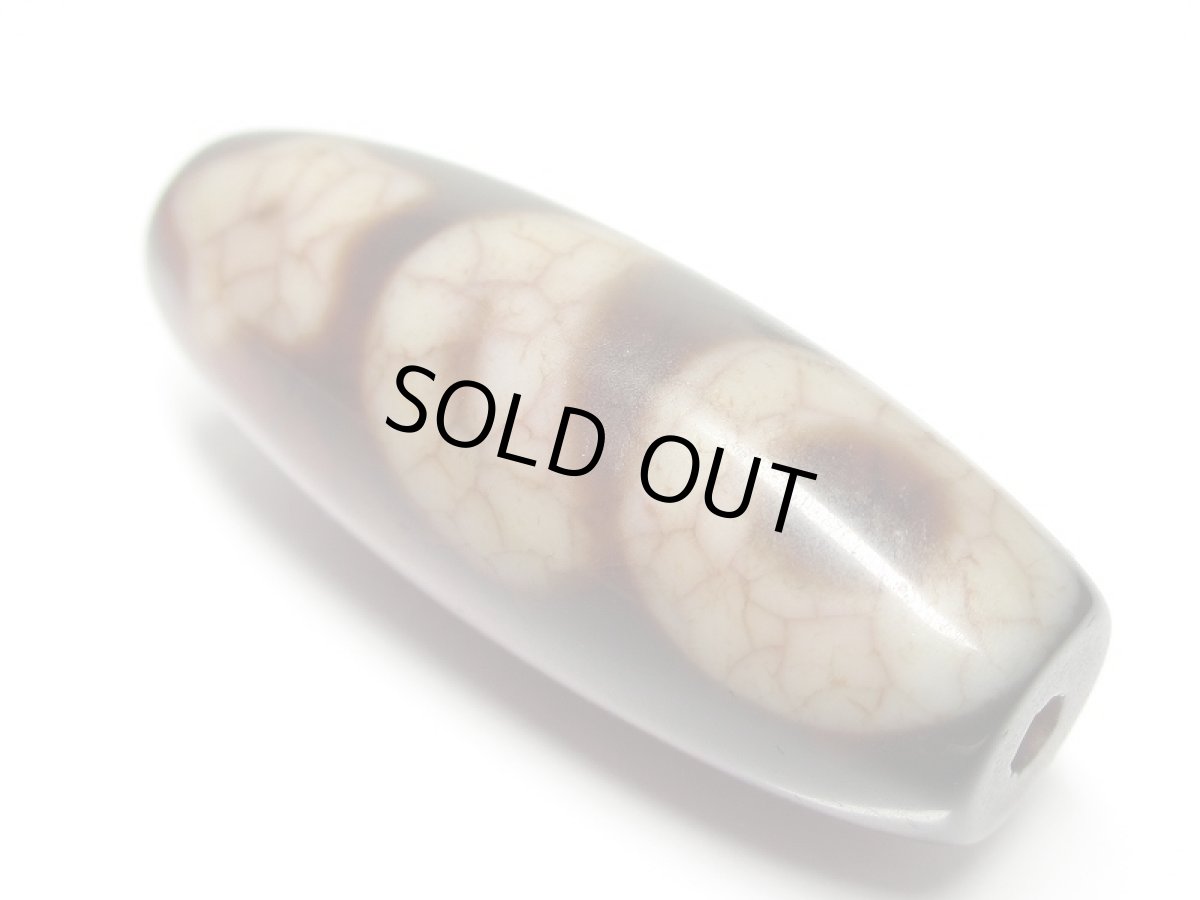 画像2: 老鉱朱砂紅・日月星天珠 (2)